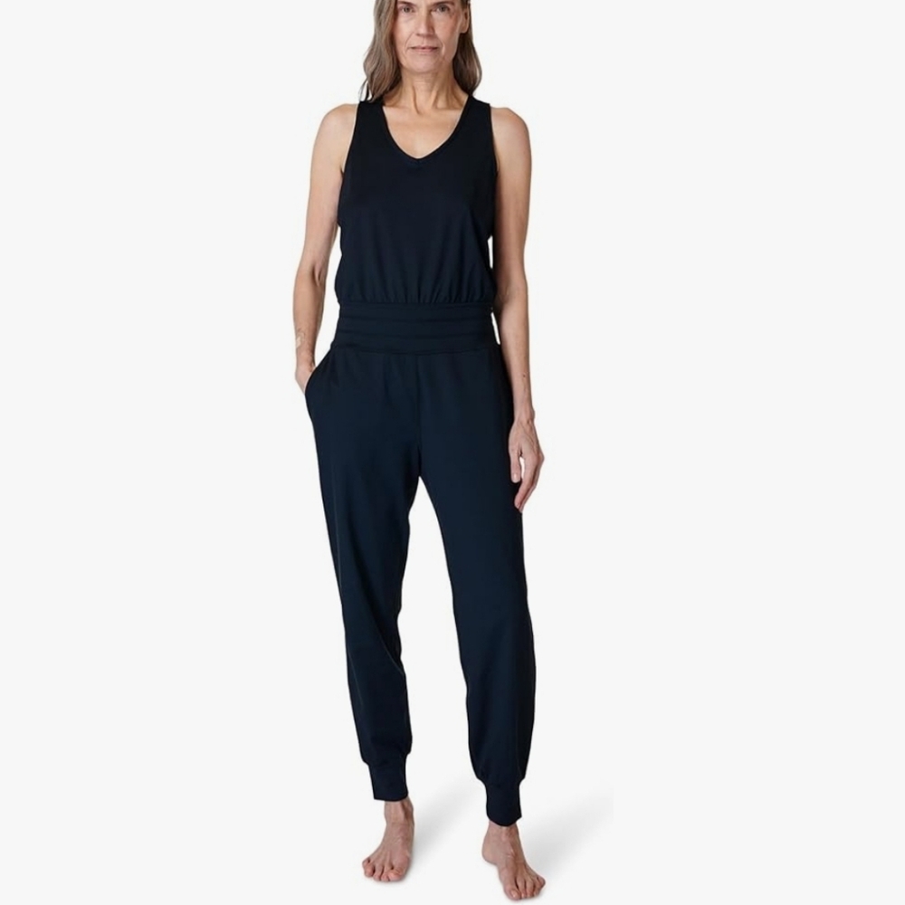 NIB Sweaty Betty Gaia Yoga Jumpsuit Black M 😀